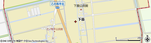佐賀県吉野ヶ里町（神埼郡）下藤周辺の地図
