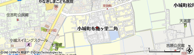 佐賀県小城市小城町布施ヶ里二角周辺の地図