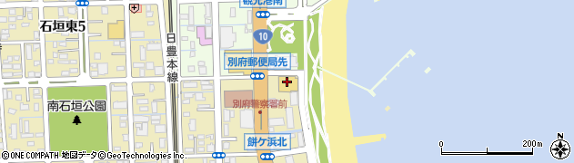 ダイソー別府餅ヶ浜店周辺の地図