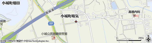 佐賀県小城市小城町晴気周辺の地図