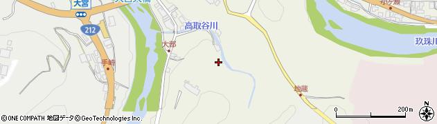 大分県日田市大部町周辺の地図