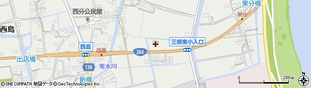 デイリーヤマザキ三根西島店周辺の地図