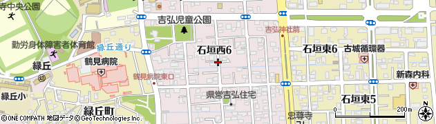 大分県別府市石垣西周辺の地図