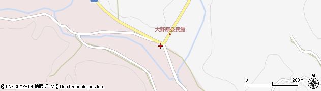 大野原簡易郵便局周辺の地図