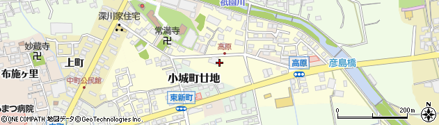佐賀県小城市高原周辺の地図