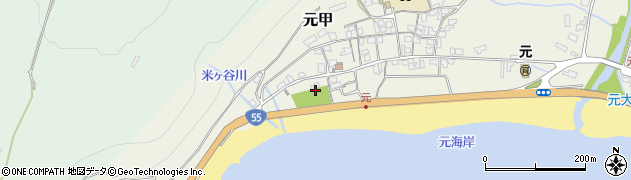 高知県室戸市元甲周辺の地図
