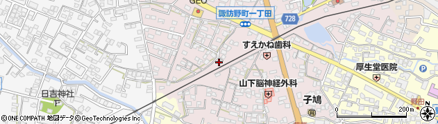 福岡県久留米市諏訪野町1710周辺の地図