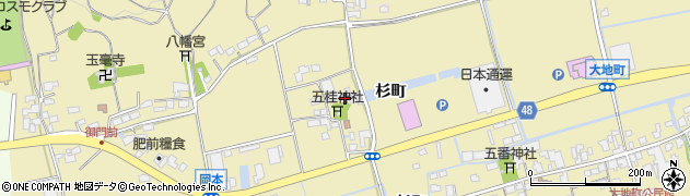 佐賀県小城市杉町周辺の地図