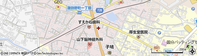 福岡県久留米市諏訪野町1639周辺の地図