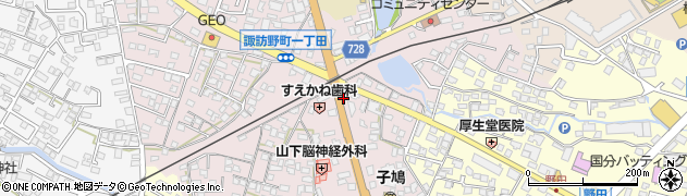 福岡県久留米市諏訪野町1636周辺の地図