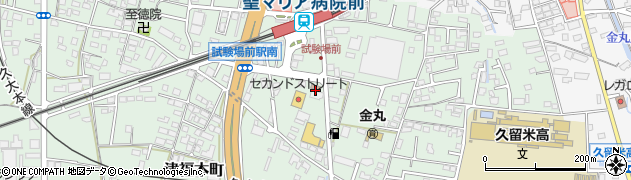 久留米試験場駅前郵便局周辺の地図