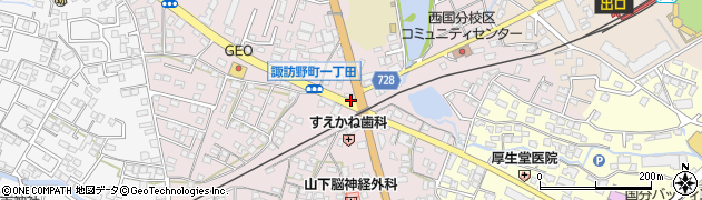福岡県久留米市諏訪野町1632周辺の地図