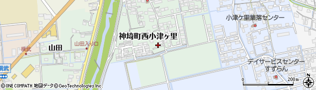 佐賀県神埼市神埼町西小津ヶ里588周辺の地図