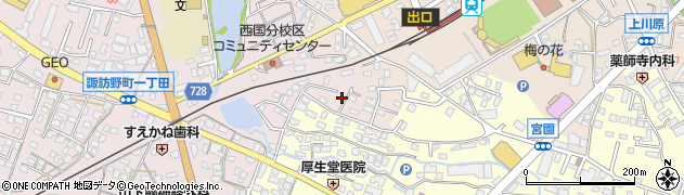 福岡県久留米市諏訪野町1554周辺の地図
