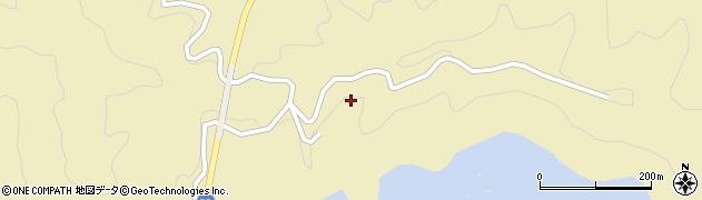中土佐町　七浦・不燃物埋立処理場周辺の地図