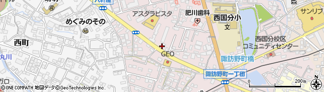 ピザクック久留米諏訪野店周辺の地図