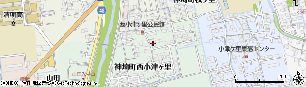 佐賀県神埼市神埼町西小津ヶ里周辺の地図