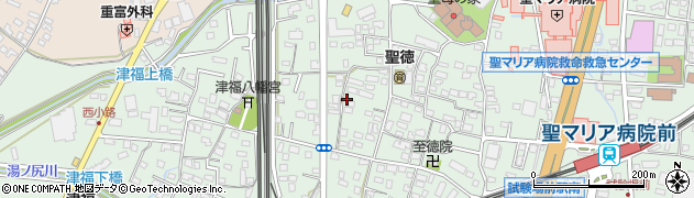 福岡県久留米市津福本町周辺の地図