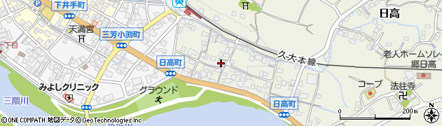 大分県日田市日高1390周辺の地図