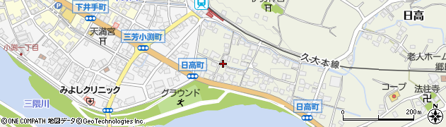 大分県日田市日高1364周辺の地図