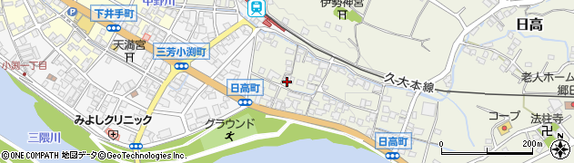 大分県日田市日高1363周辺の地図