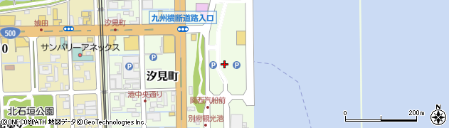 大分県別府市汐見町周辺の地図