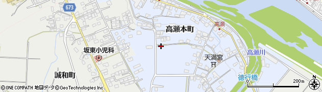 大分県日田市高瀬本町周辺の地図