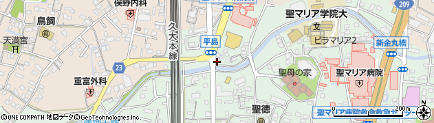 西日本新聞エリアセンター　久留米本町周辺の地図