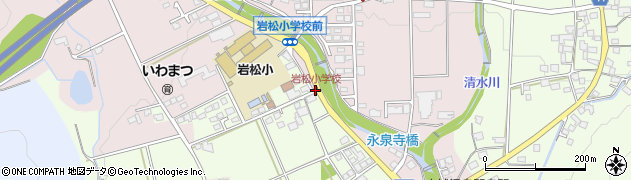 岩松小学校周辺の地図