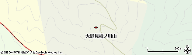 高知県中土佐町（高岡郡）大野見栂ノ川山周辺の地図