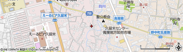 福岡県久留米市諏訪野町2094周辺の地図