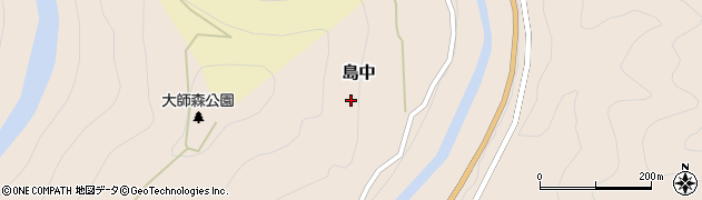 高知県高岡郡梼原町島中周辺の地図