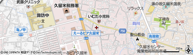 福岡県久留米市諏訪野町2293周辺の地図