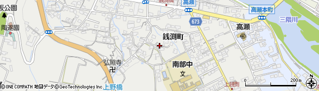 大分県日田市銭渕町162周辺の地図
