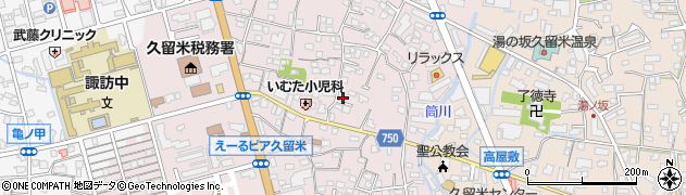 福岡県久留米市諏訪野町2273周辺の地図