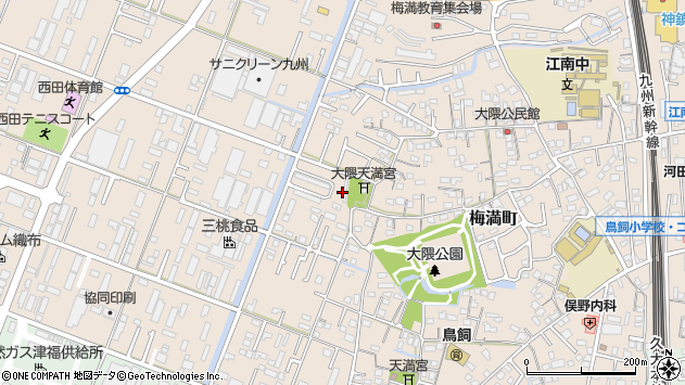 〒830-0048 福岡県久留米市梅満町の地図
