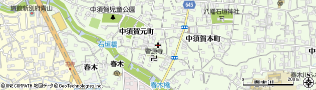 大分県別府市北石垣1369周辺の地図