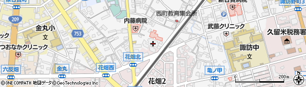 亀の甲駐車場周辺の地図