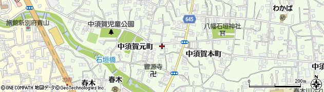 大分県別府市北石垣1363周辺の地図