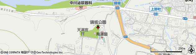 鏡坂公園周辺の地図