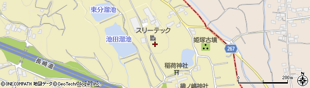 佐賀県小城市東分周辺の地図