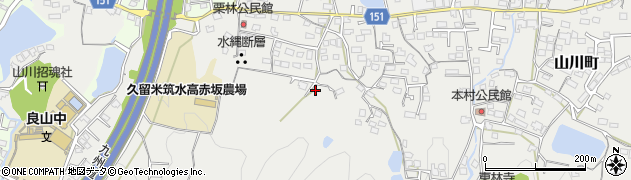 福岡県久留米市山川町250周辺の地図