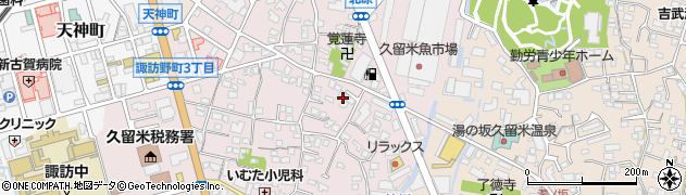 福岡県久留米市諏訪野町2177周辺の地図