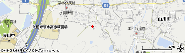 福岡県久留米市山川町252周辺の地図