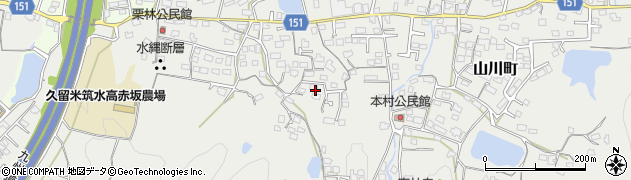 福岡県久留米市山川町293周辺の地図