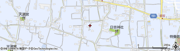 福岡県久留米市山本町（豊田）周辺の地図