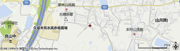 福岡県久留米市山川町251周辺の地図