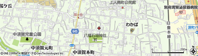大分県別府市北石垣1049周辺の地図