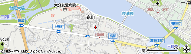 大分県日田市京町周辺の地図