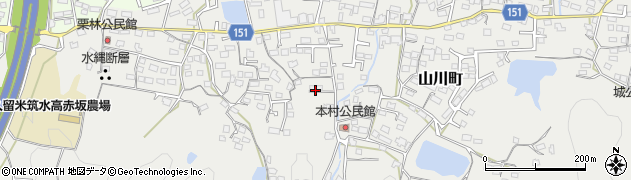 福岡県久留米市山川町424周辺の地図